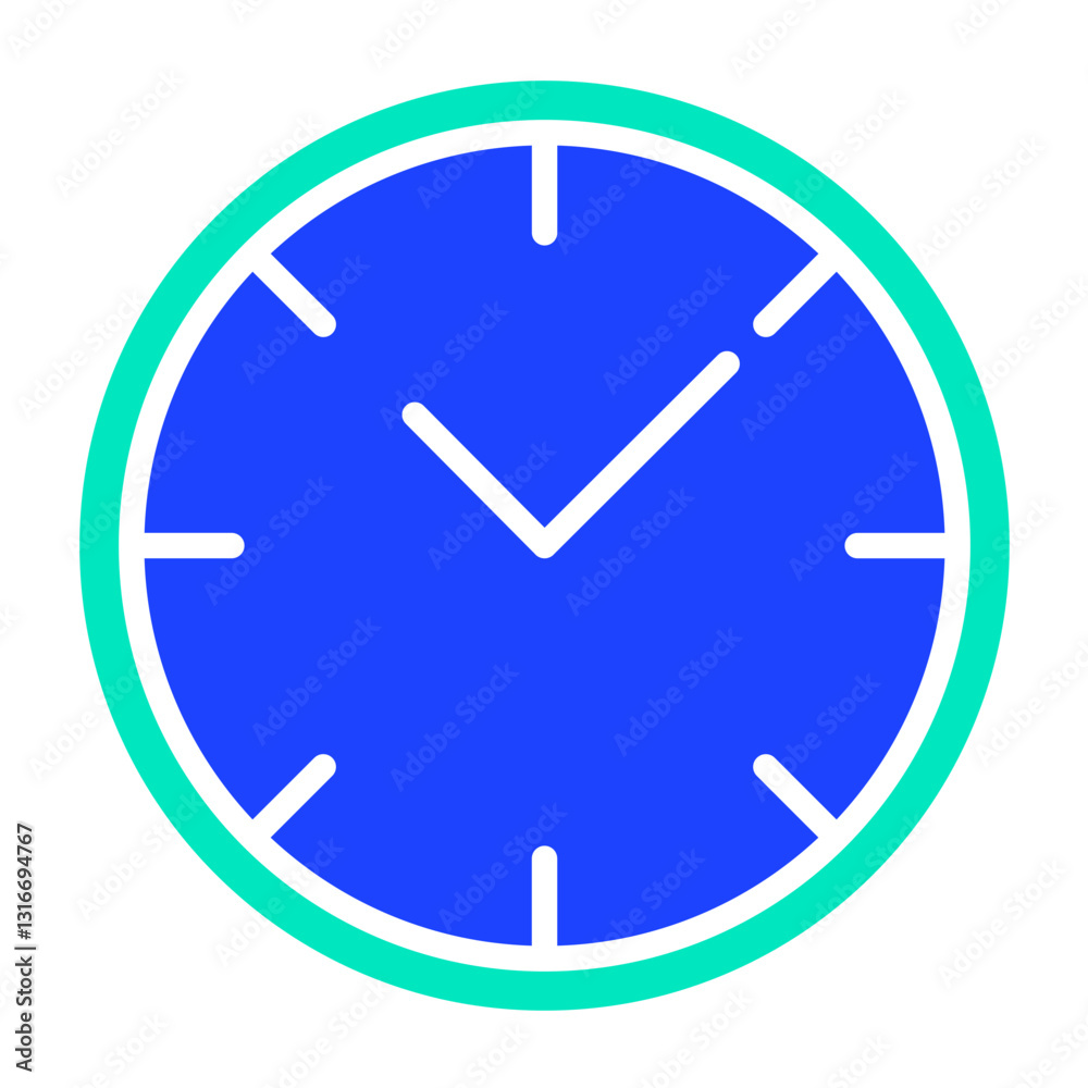 Wall clock Vector Icon Design Illustration