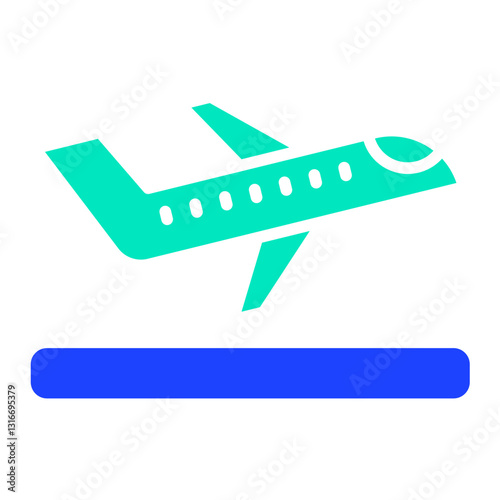 Takeoff Vector Icon Design Illustration