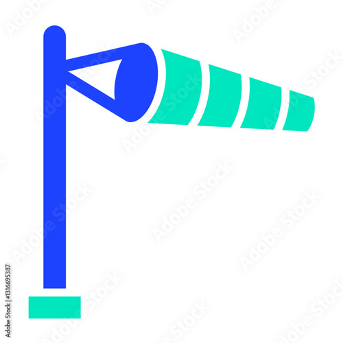 Windsock Vector Icon Design Illustration