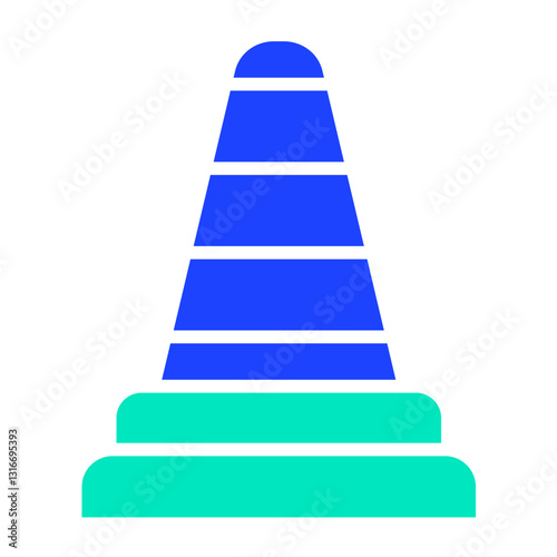 Traffic cone Vector Icon Design Illustration
