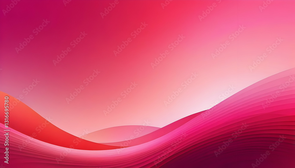 Fototapeta premium Soft Pink Gradient Abstract Background with Flowing Waves Design