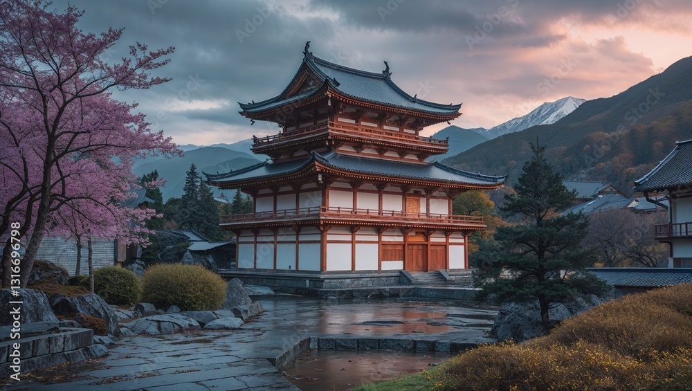 Echoes of the Rising Sun: Traditional Japanese Architecture Amidst Serene Landscapes Echoes of the Rising Sun: Traditional Japanese Architecture Amidst Serene Landscapes