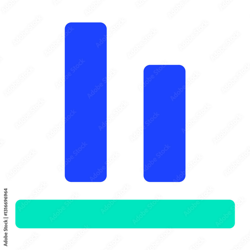 Bottom alignment Vector Icon Design Illustration Bottom alignment Vector Icon Design Illustration