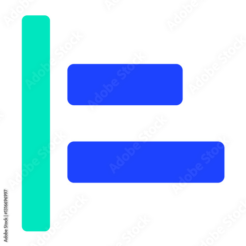 Left alignment Vector Icon Design Illustration