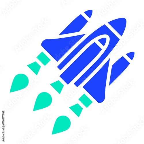 Space shuttle Vector Icon Design Illustration