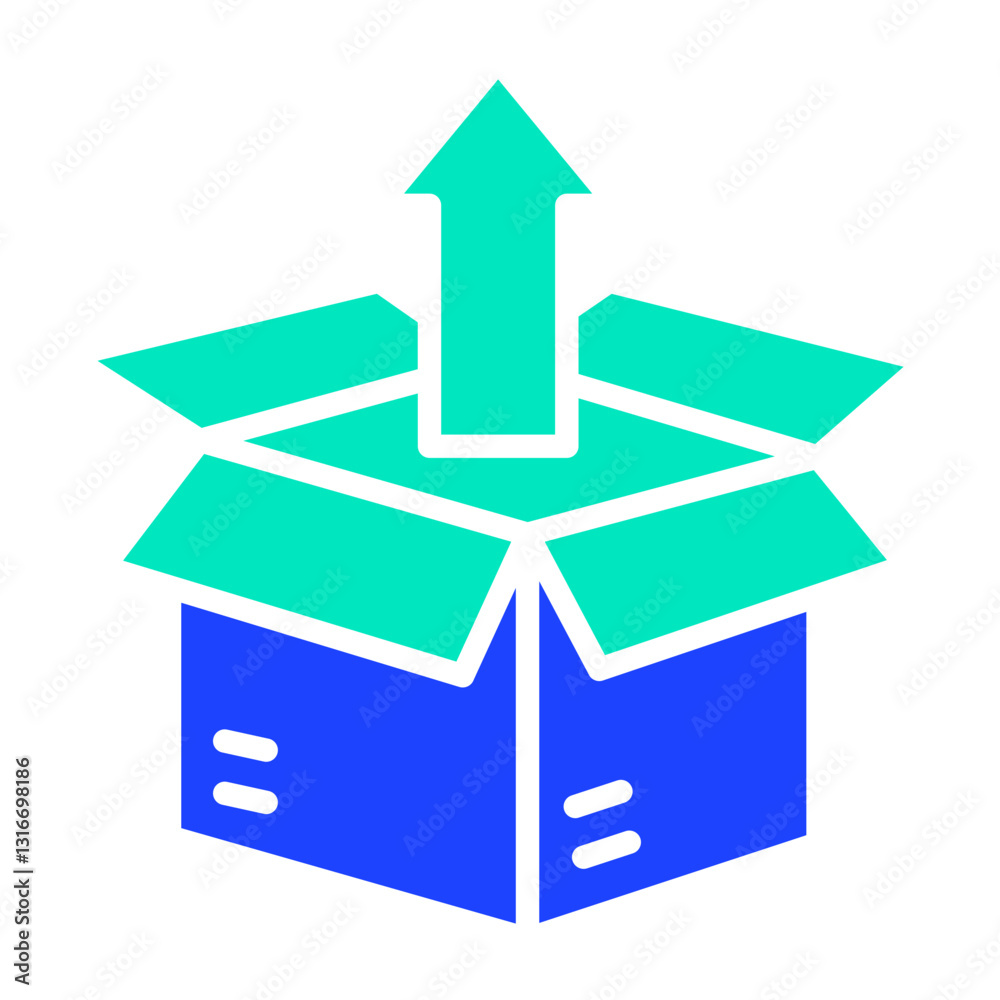 Unboxing Vector Icon Design Illustration Unboxing Vector Icon Design Illustration