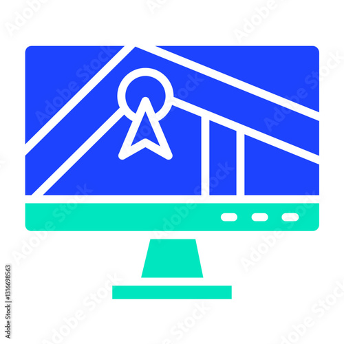 Gps navigator Vector Icon Design Illustration