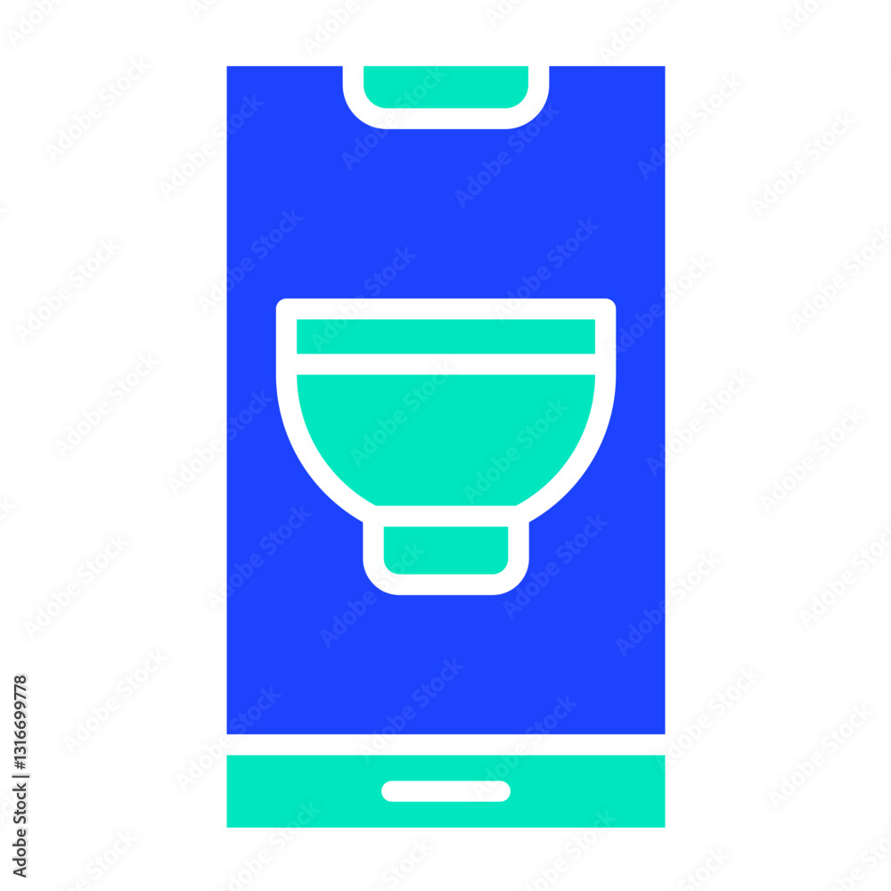 Mobile recipe Vector Icon Design Illustration Mobile recipe Vector Icon Design Illustration