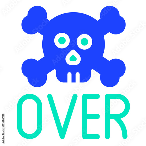 Game over Vector Icon Design Illustration