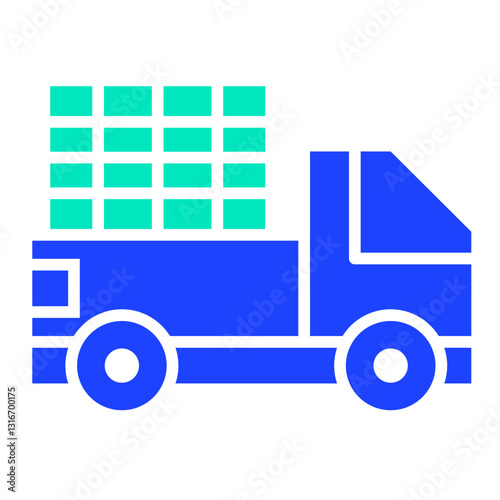 Pickup truck Vector Icon Design Illustration