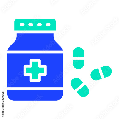 Pills Vector Icon Design Illustration