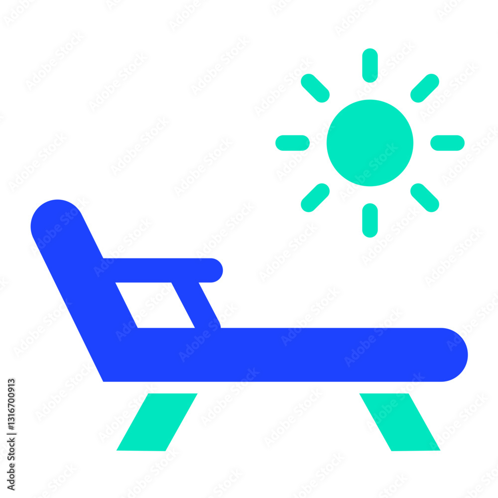 Deck Chair Vector Icon Design Illustration Deck Chair Vector Icon Design Illustration
