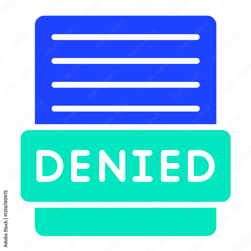 Denied Vector Icon Design Illustration Denied Vector Icon Design Illustration