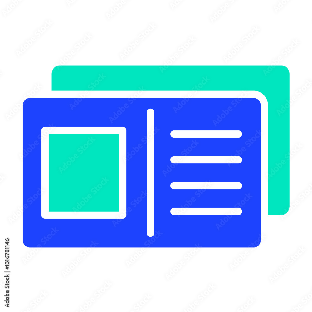 Postcard Vector Icon Design Illustration Postcard Vector Icon Design Illustration