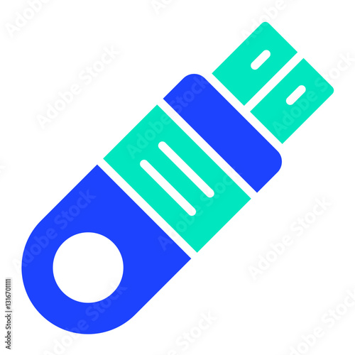 Flash Disk Vector Icon Design Illustration