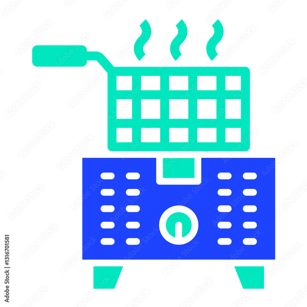 Deep Fryer Vector Icon Design Illustration