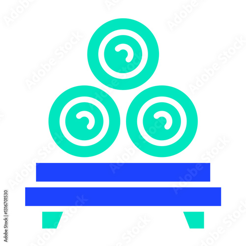 Hay Bale Vector Icon Design Illustration