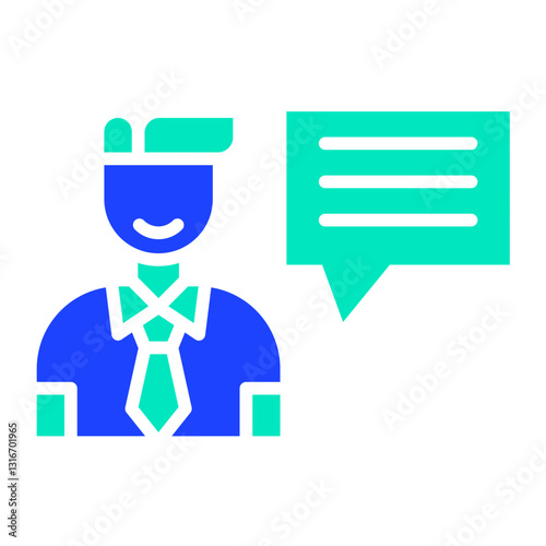 Interview Vector Icon Design Illustration