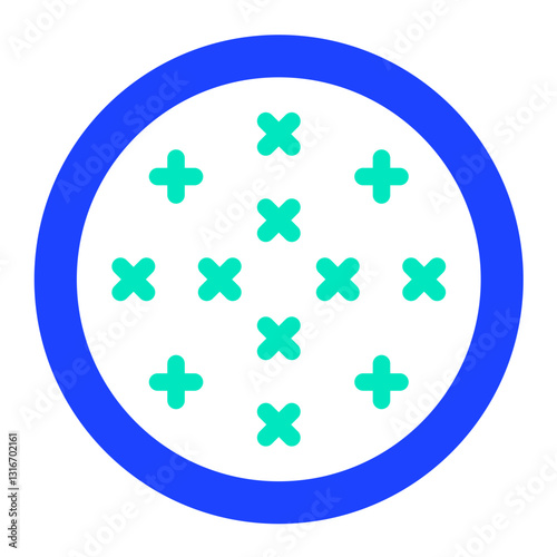 Cross Stitch Vector Icon Design Illustration