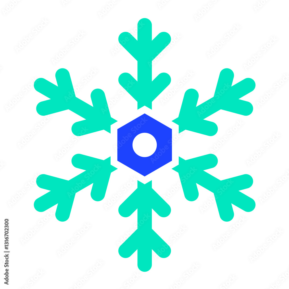Obraz premium Snowflake Vector Icon Design Illustration