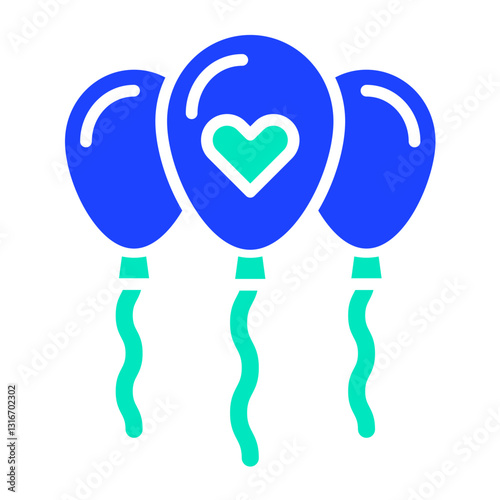 Balloons Vector Icon Design Illustration