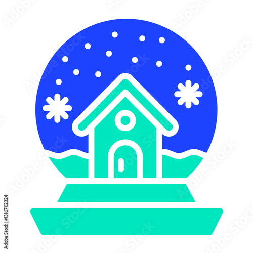 Snow globe Vector Icon Design Illustration