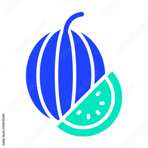 Watermelon Vector Icon Design Illustration