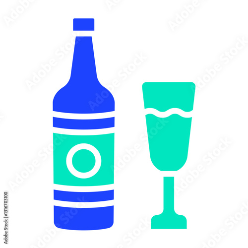 Champagne Vector Icon Design Illustration