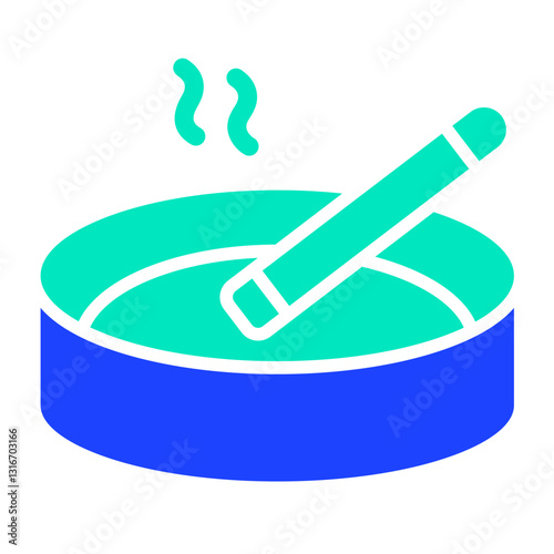 Ashtray Vector Icon Design Illustration