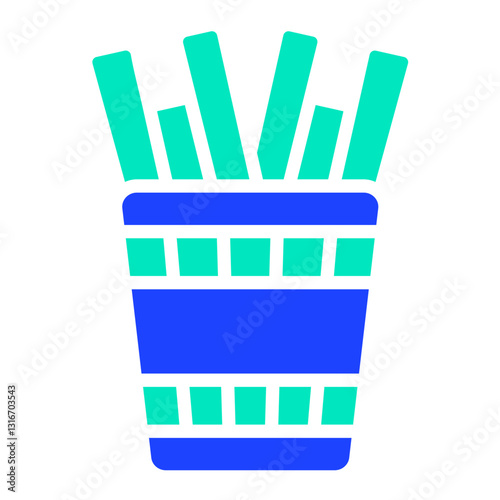 French Fries Vector Icon Design Illustration