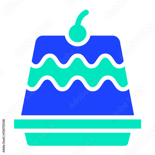 Pudding Vector Icon Design Illustration