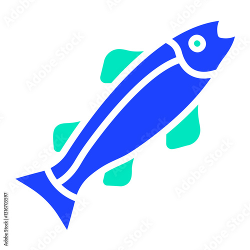 Salmon Vector Icon Design Illustration