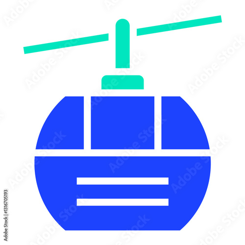 Cable car cabin Vector Icon Design Illustration
