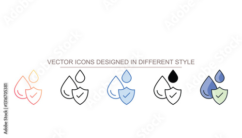 Desalination icon design with white background stock illustration