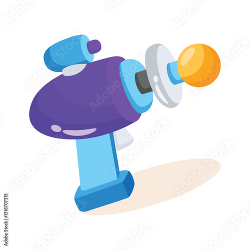An icon of space laser gun designed in 3d style