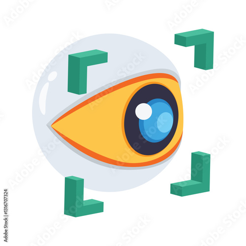 Robot scan icon creatively designed in 3d style