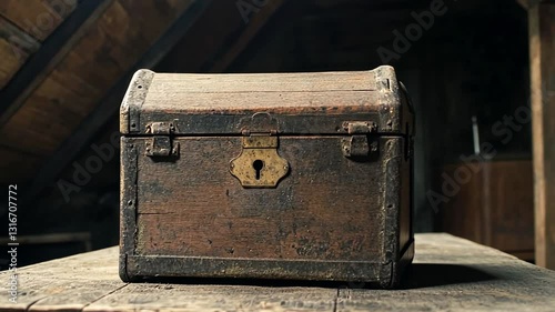 Mysterious Old Wooden Chest, Discovering Hidden Secrets and Timeless Treasures