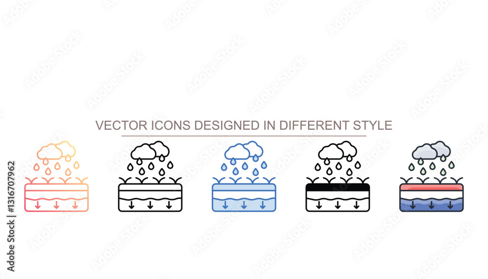 Obraz premium Infiltration icon design with white background stock illustration
