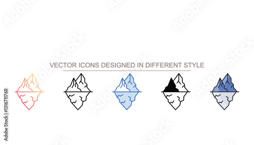 Glacier icon design with white background stock illustration