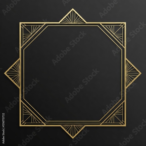 Dark Elegant Frame with Gold Accents