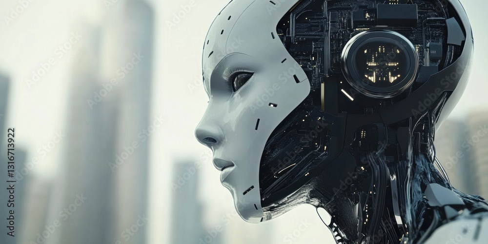 Fototapeta premium A digital revolution of robotic ingenuity