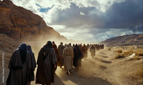 God Guides the Israelites to Walk Through the Wilderness Path
