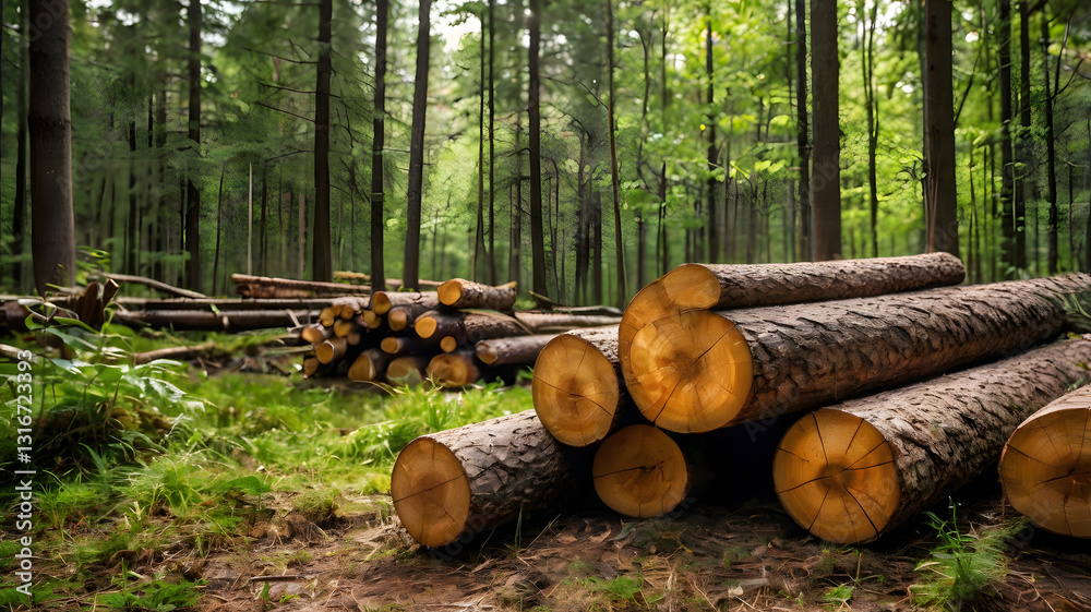 tree trunk in a forest, ai generated tree trunk in a forest, ai generated