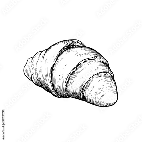 Delightful buttery croissant resting on a plate inviting everyone to enjoy a fresh breakfast treat at a cozy cafe