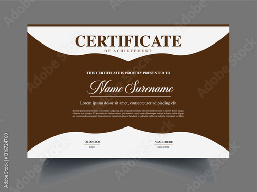 Professional unique modern Certificate design template