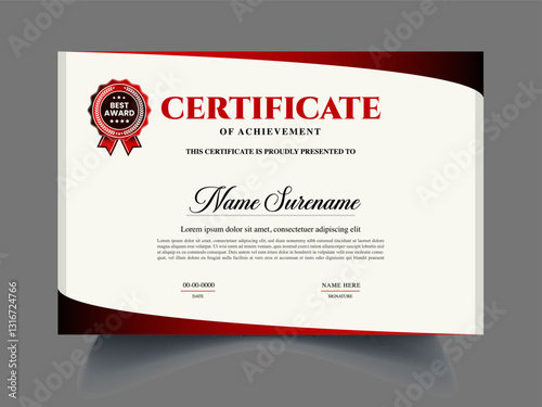 Professional unique modern Certificate design template