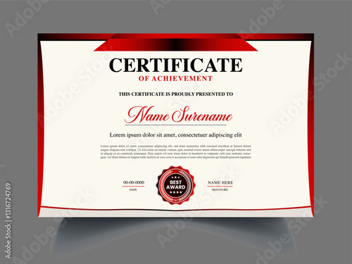 Professional unique modern Certificate design template