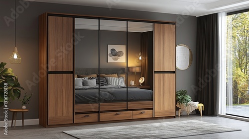 luxury living room with large closets for clothes
