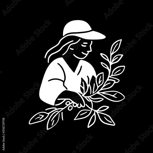 Harvesting the bountiful leaves with care and joy, celebrating nature's abundance