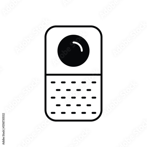 Doorbell camera stock illustration